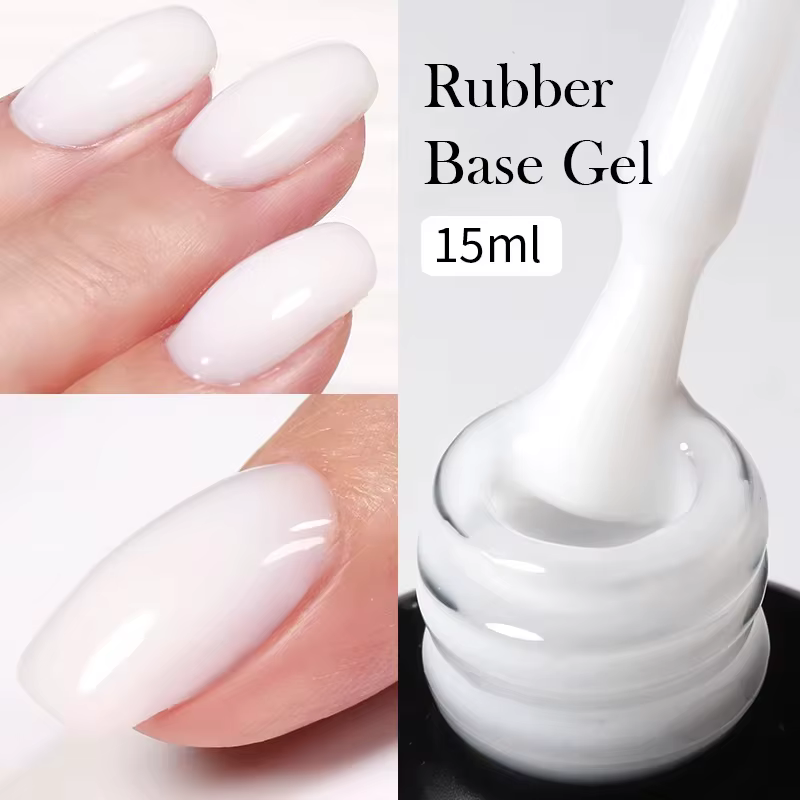 BORN PRETTY Gel de Base en caoutchouc gelée laiteuse pour vernis à ongles Gel 15ml russe auto-nivelant couleur nue tremper Gel UV Semi Permanent