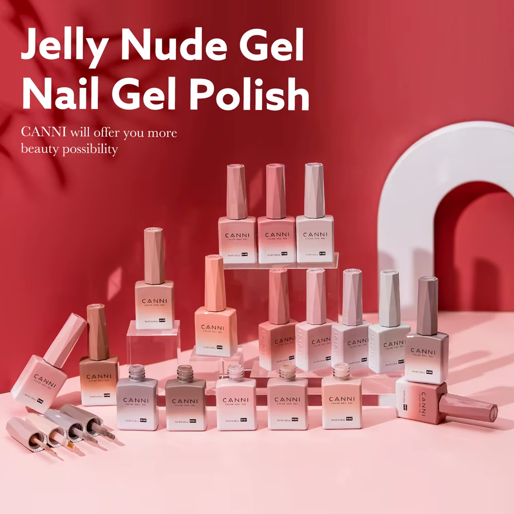 CANNI 9ml vernis à ongles HEMA TPO gratuit Transparent gelée couleur nu rose français SoakOff UV LED
