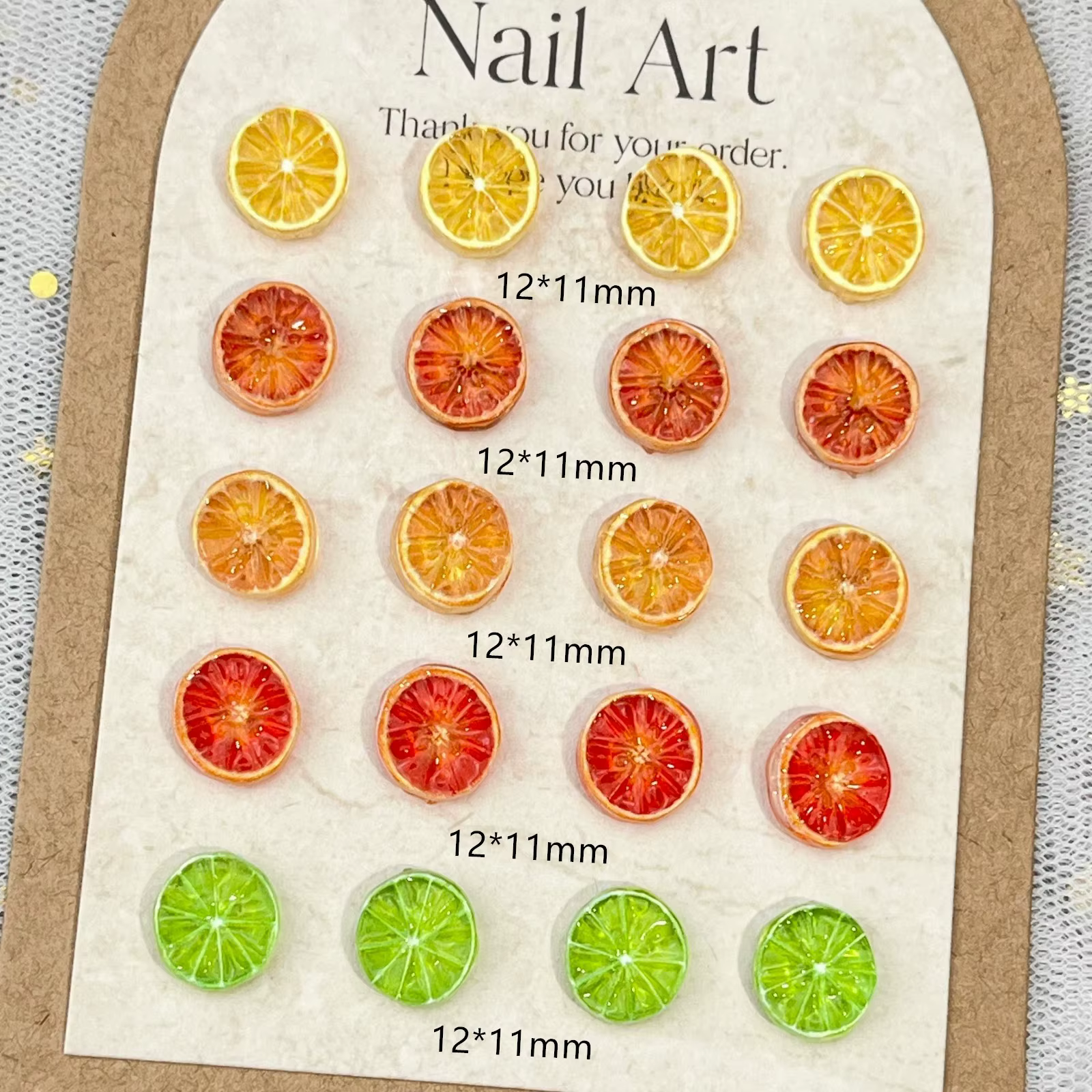 Accessoires pour nail art en résine 3D