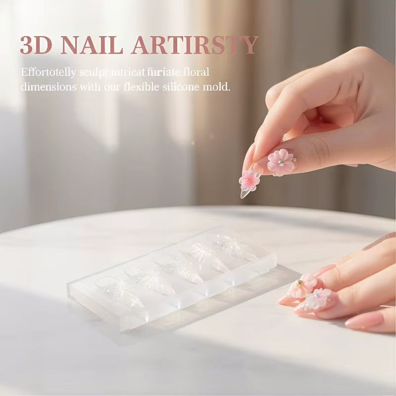 Moule en silicone 3D pour ongles