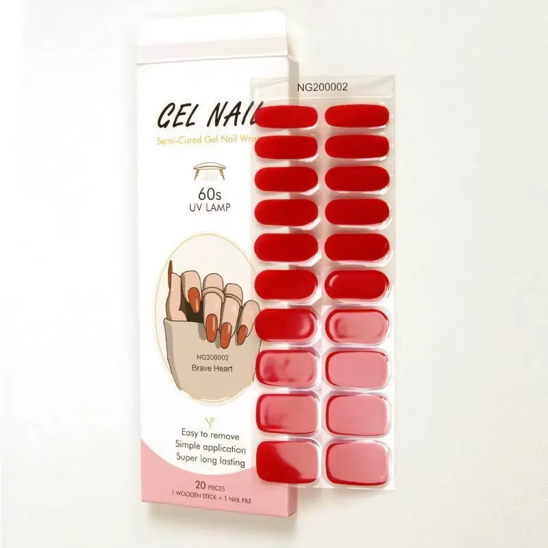 Enveloppes pour ongles semi-durcies