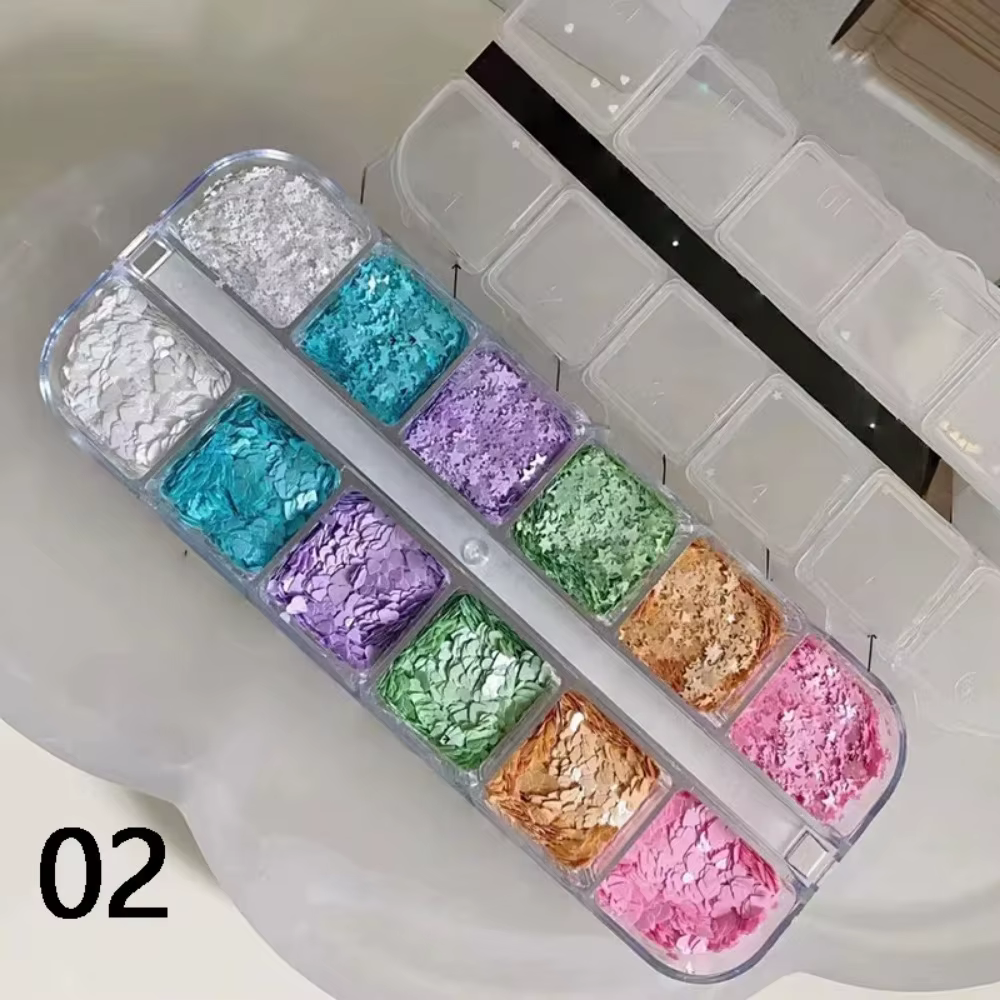 1 pièce d'accessoires pour nail art à 12 compartiments