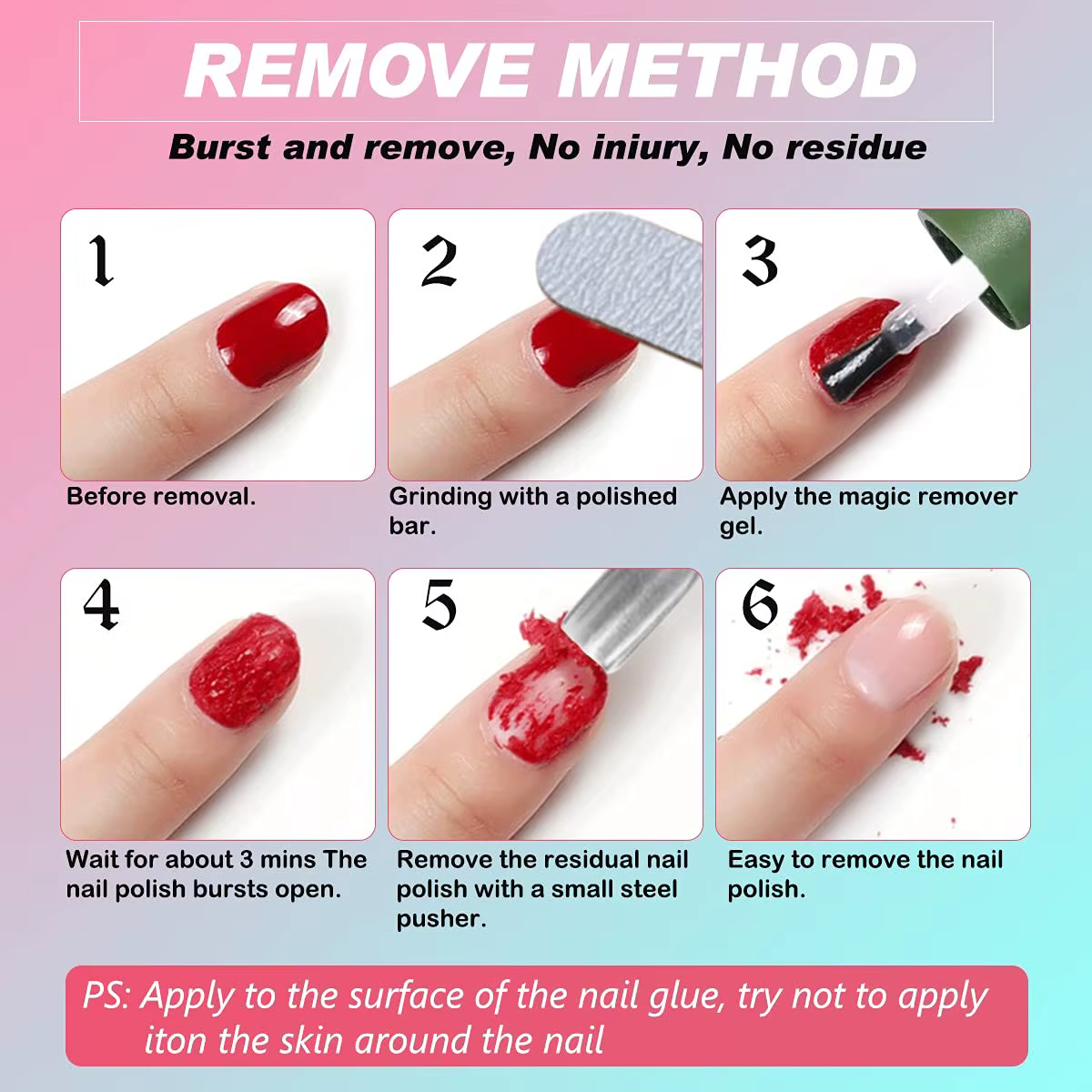 Dissolvant de vernis à ongles Gel magique