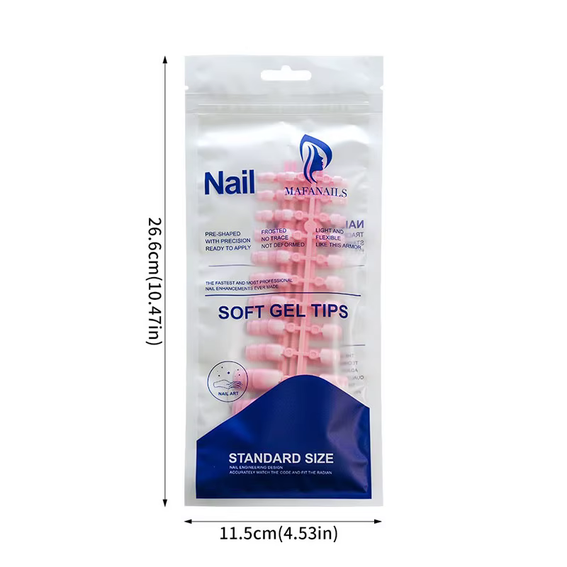 Nouveau 120Pes faux ongles sur les jambes français court biais presse