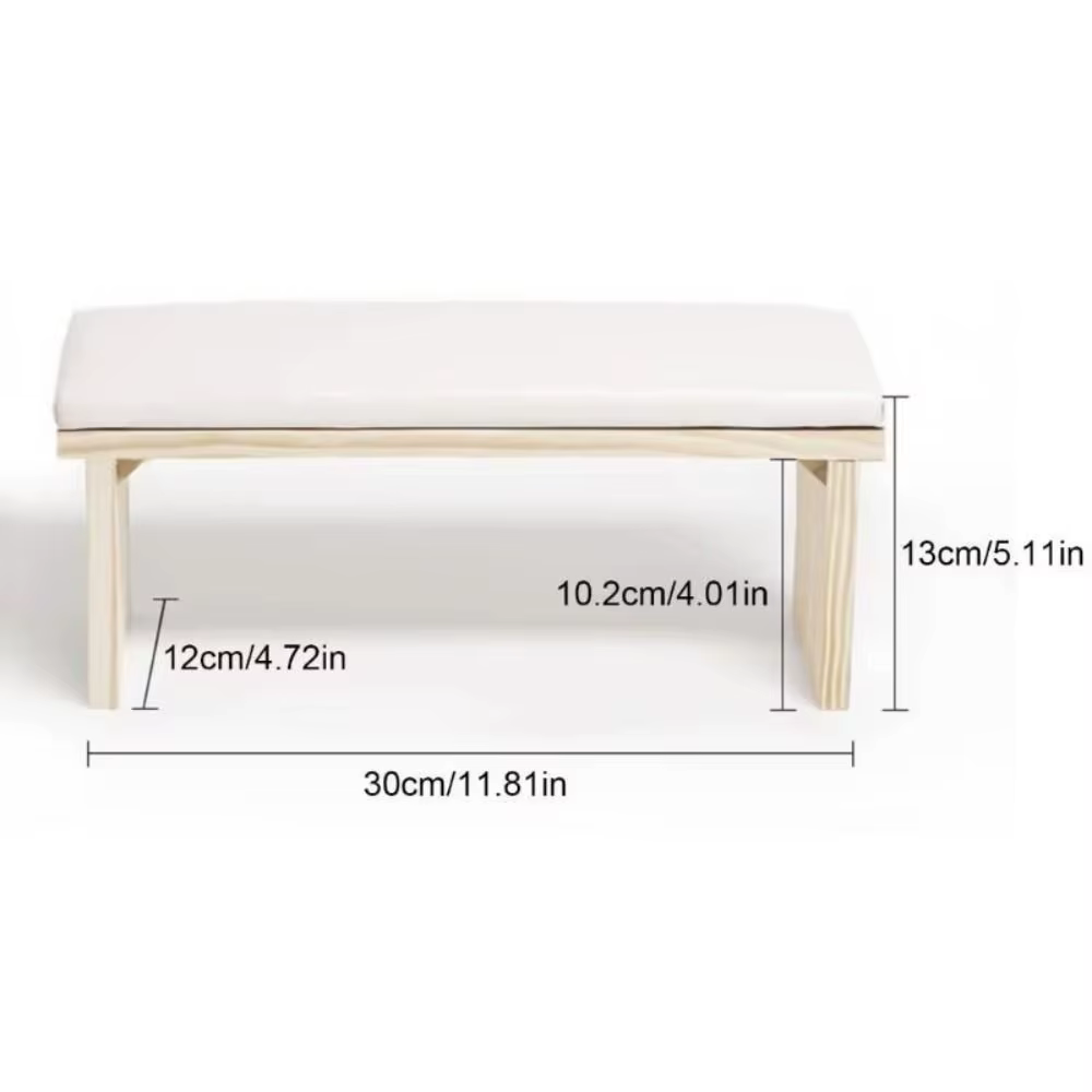 Support de manucure ergonomique antidérapant en bois avec coussin de repose-bras imperméable et confortable pour nail art