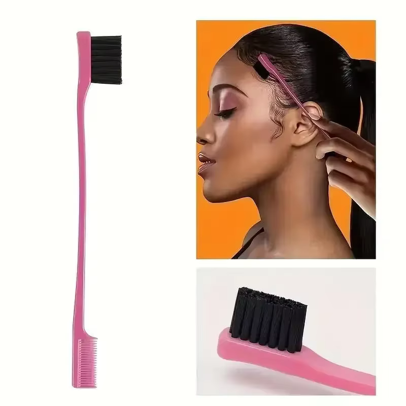 Ensemble de soins capillaires rose 5 pièces, kit de coiffage tout-en-un avec flacon pulvérisateur, brosse de massage et peignes