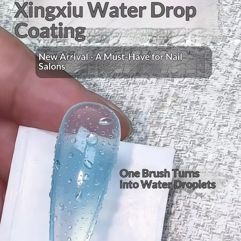 Gel à ongles 3D effet goutte d'eau 8ml, sans résidu, pour manucure, gel de sculpture pour nail art, couche de finition haute transparence, vernis à ongles.