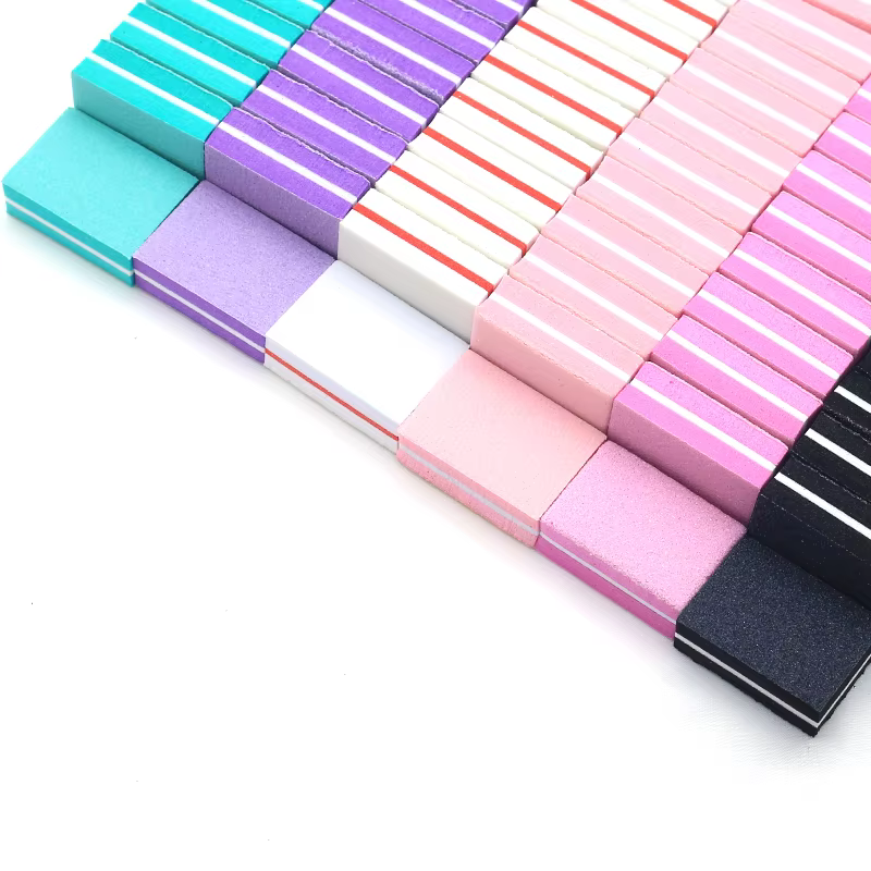 50Pc professionnel Mini ongles Art tampon fichier 100/180 papier de verre manucure conseils soin