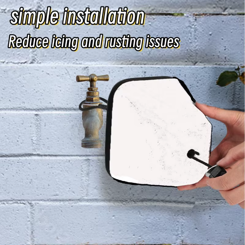 Couverture de robinet d'extérieur, Protection antigel d'hiver, installation facile, sans outils, isolation en mousse réutilisable, couverture anti-gel pour robinet extérieur