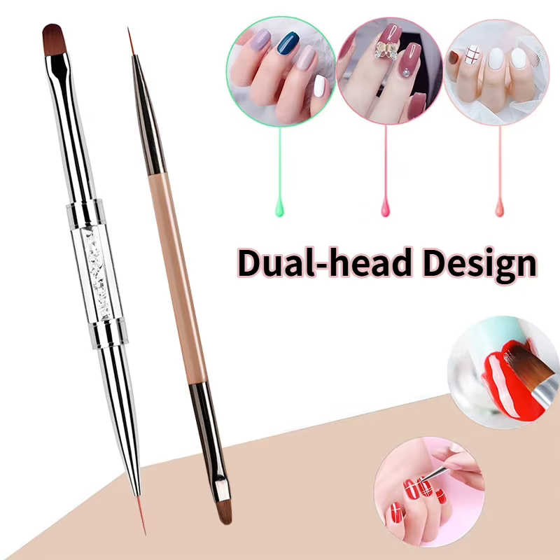 Brosse d'extension de Nail Art à double extrémité