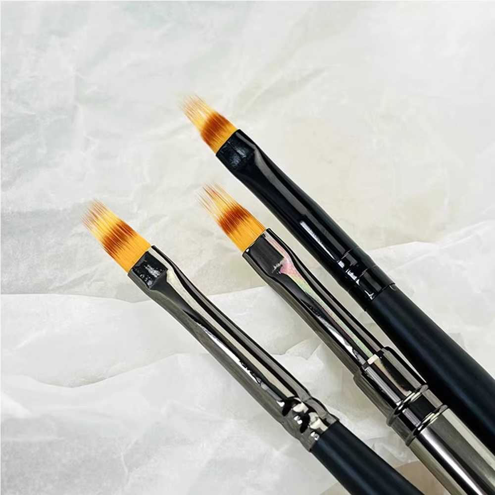14 cm Ombre Nail Art outil brosse noir doux fourrure ongles