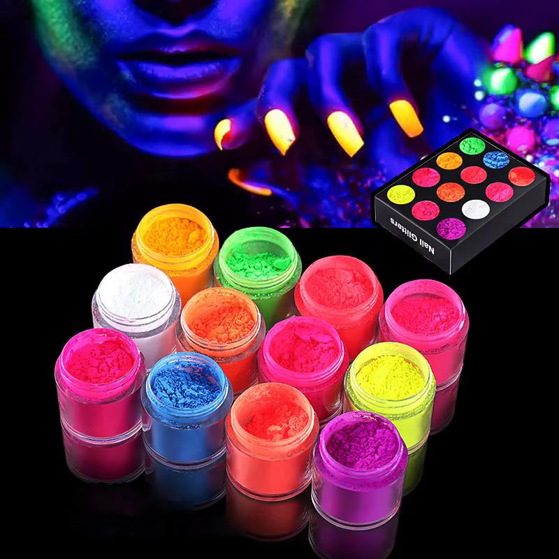 Poudre de Pigment néon fluorescente pour ongles