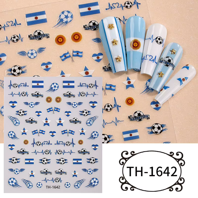 Autocollants pour ongles de football 2026