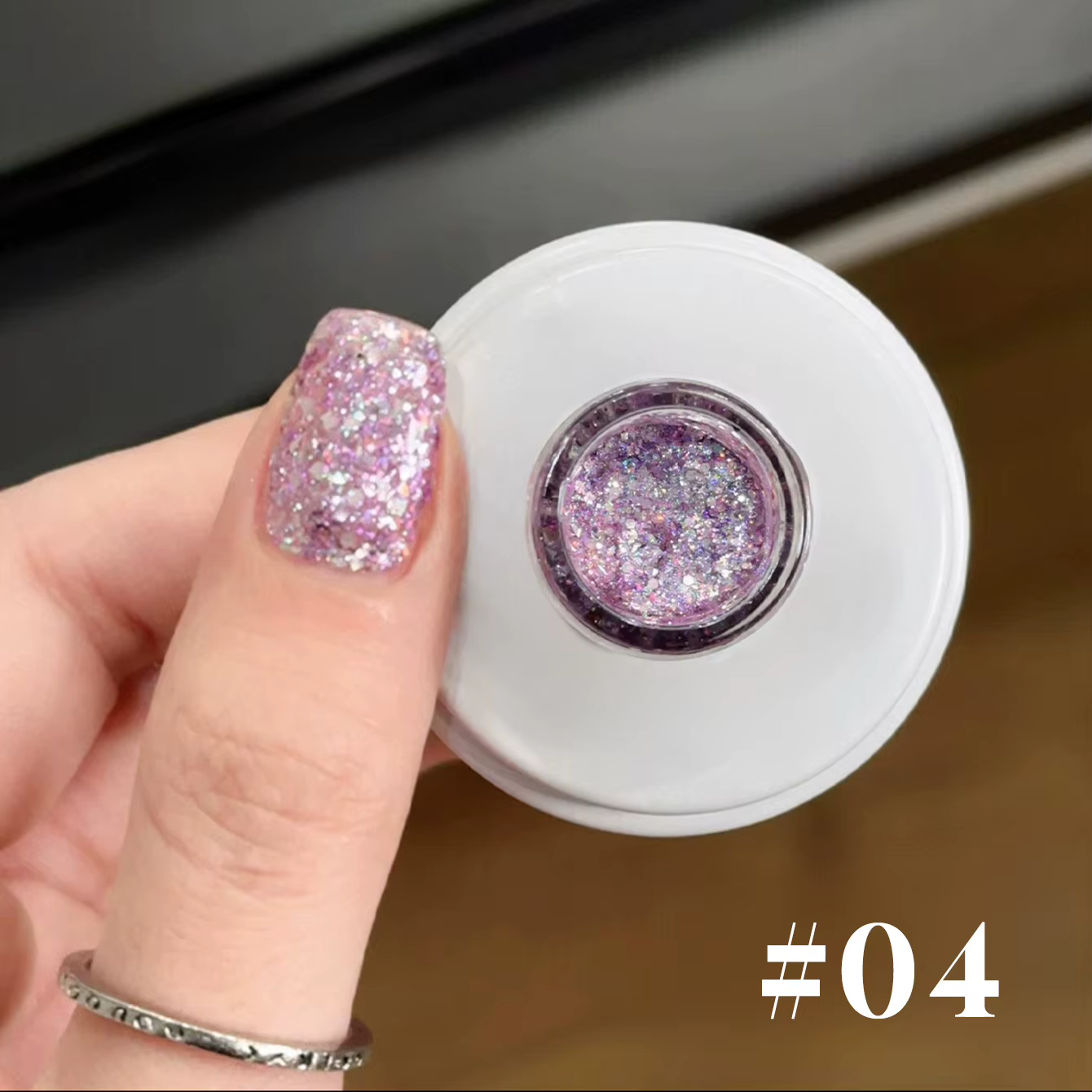 MIANEL 12ML Vernis à Ongles Gel Scintillant Effet Galaxie Explosion Polaire pour l'Été