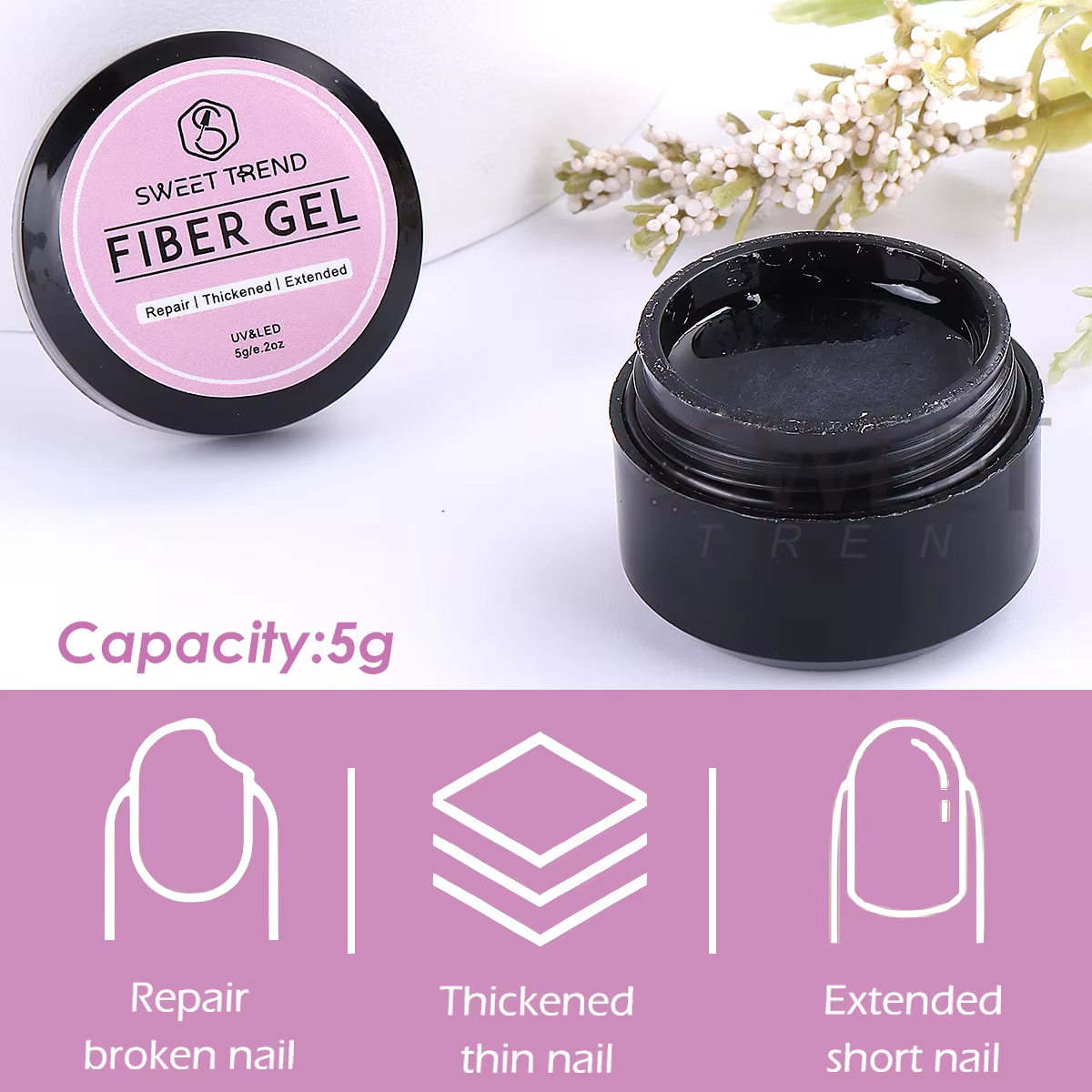 Vernis à ongles Gel réparé par fibres