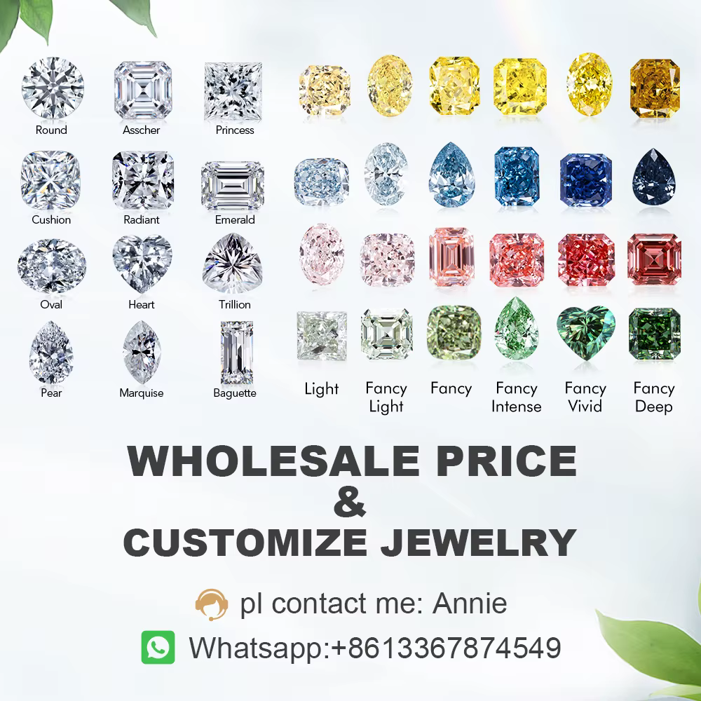Bijoux personnalisés en diamant de laboratoire Annie : Bague, collier et boucles d'oreilles personnalisées avec gravure de nom