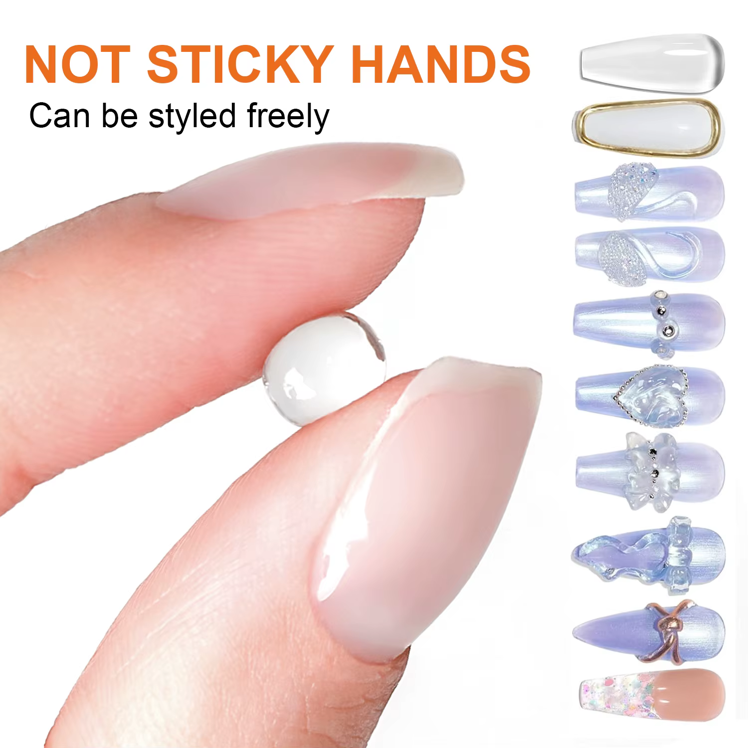Gel de colle à ongles solide pour ongles à pression