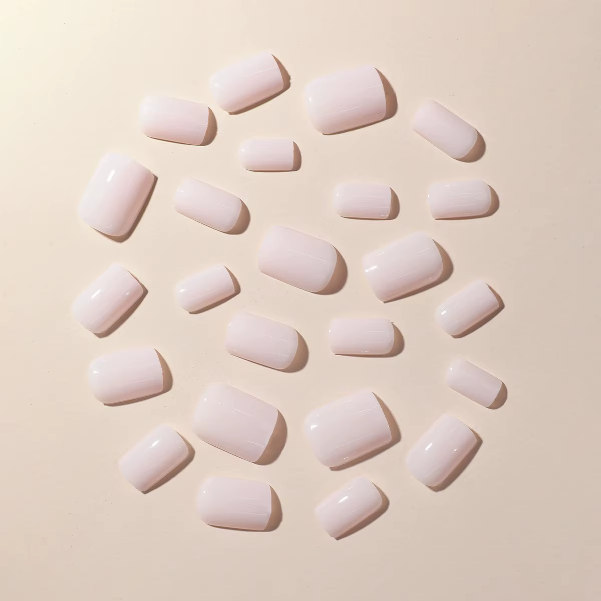24 pièces/ensemble faux ongles portables pour filles femmes amovible couleur unie