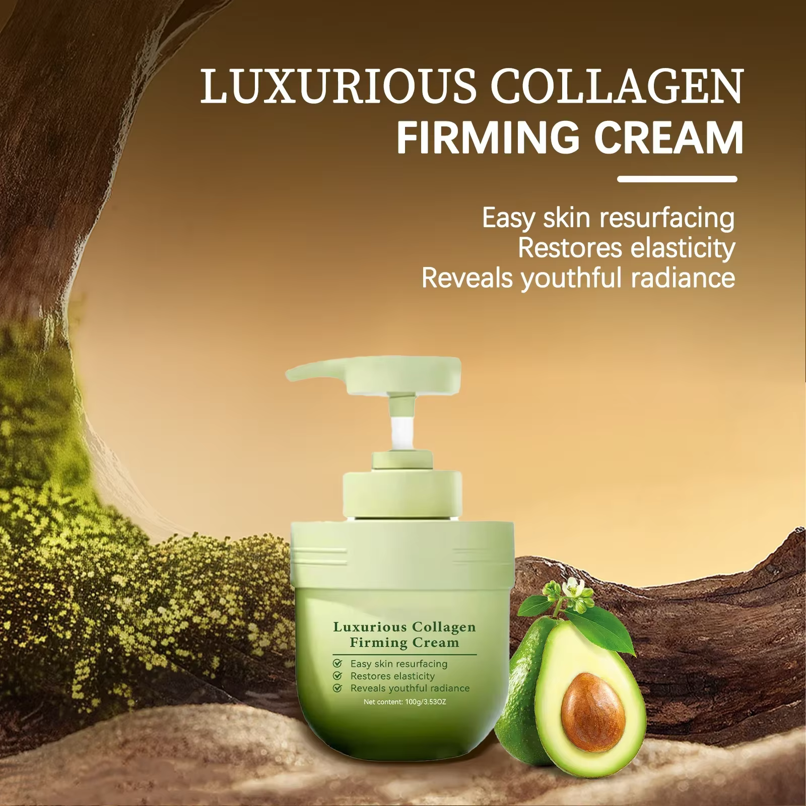 Crème de traitement corporel au collagène nourrissante en profondeur – Lot de 3 pour revivre les peaux ternes, sèches et rugueuses pour tout l'douceur et l'éclat.
