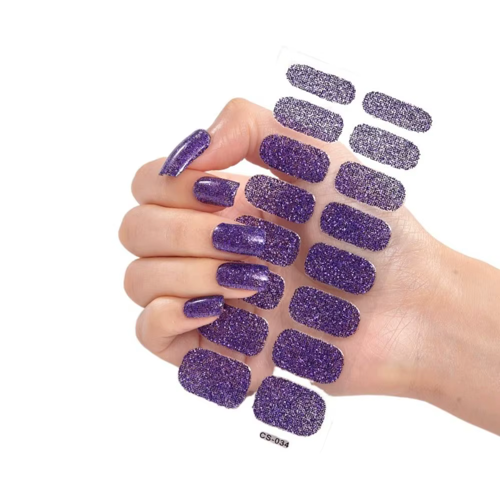 Bandes Autocollantes Solides pour Ongles en Gel