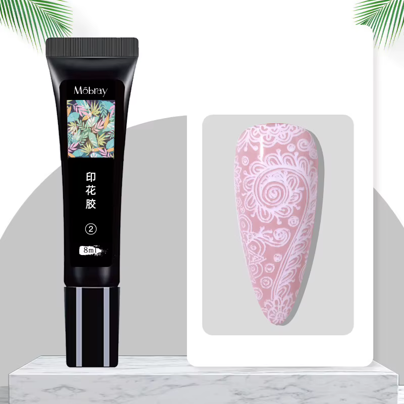 Gel de vernis à ongles coloré pour l'estampage