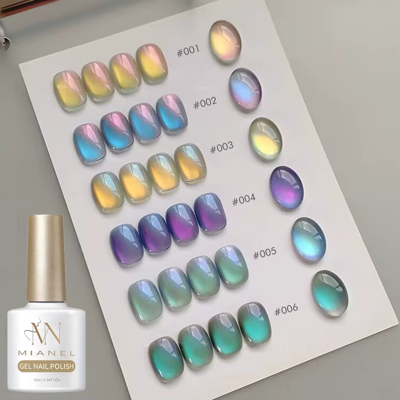MIANEL 10ML Vernis à ongles gel effet œil de chat