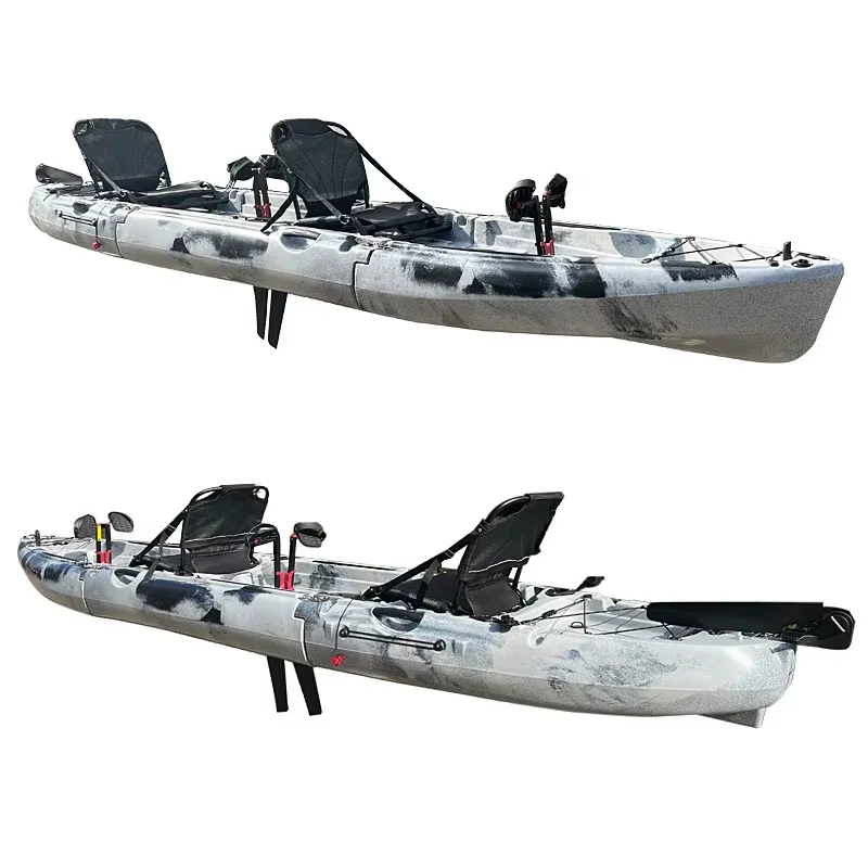 2024 vente chaude Kayak nouveau Den 14ft 3 sections détacher simple Tandem pédale modulaire Kayak pédale de pêche Kayak