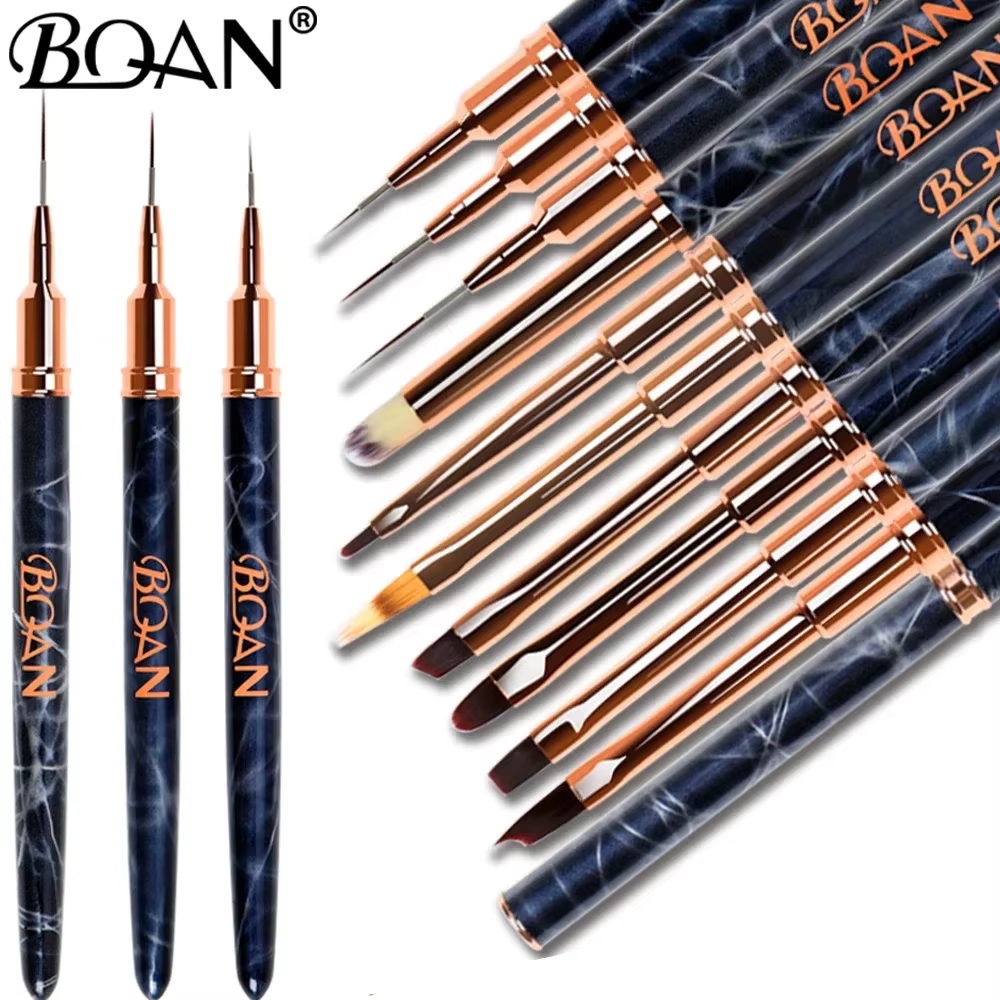 BQAN pinceau à ongles marbré brosse à Gel pour manucure acrylique UV Gel Extension stylo vernis