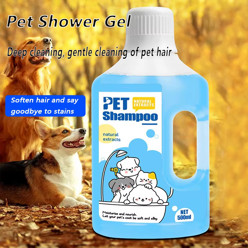 Shampoing de bain pour animaux de compagnie, 500ml, pour chats et chiens, soins et nettoyage, désodorisant doux et lisse, Anti-démangeaison, parfum longue durée
