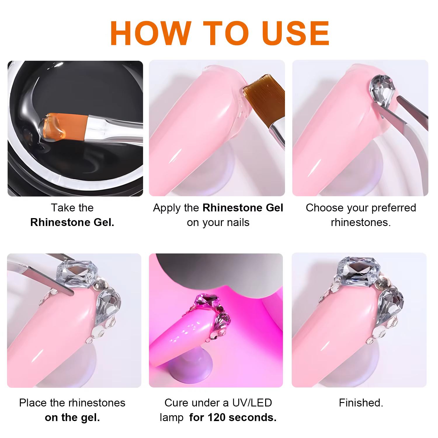 TWOING 8g/15g Gel de colle à ongles collant Super fort pour strass décorations d'art d'ongle sans lingette bricolage gemme adhésif Gel UV fonctionnel
