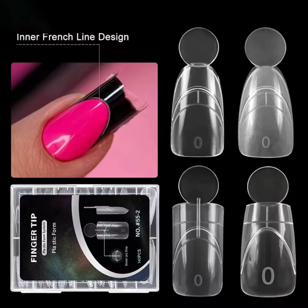 140 pièces de formes à ongles françaises à surface mate