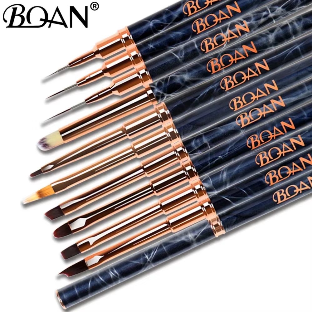 BQAN pinceau à ongles marbré brosse à Gel pour manucure acrylique UV Gel Extension stylo vernis
