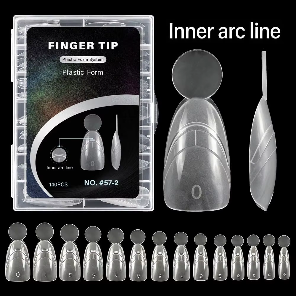 140 pièces de formes à ongles françaises à surface mate