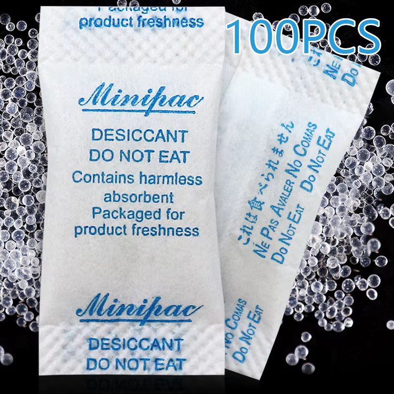 Déshydratant en Gel de silice, 0.5g, 100 pièces, produits de soins de santé, médicaments, perles résistantes à l'humidité, Instruments de précision électroniques