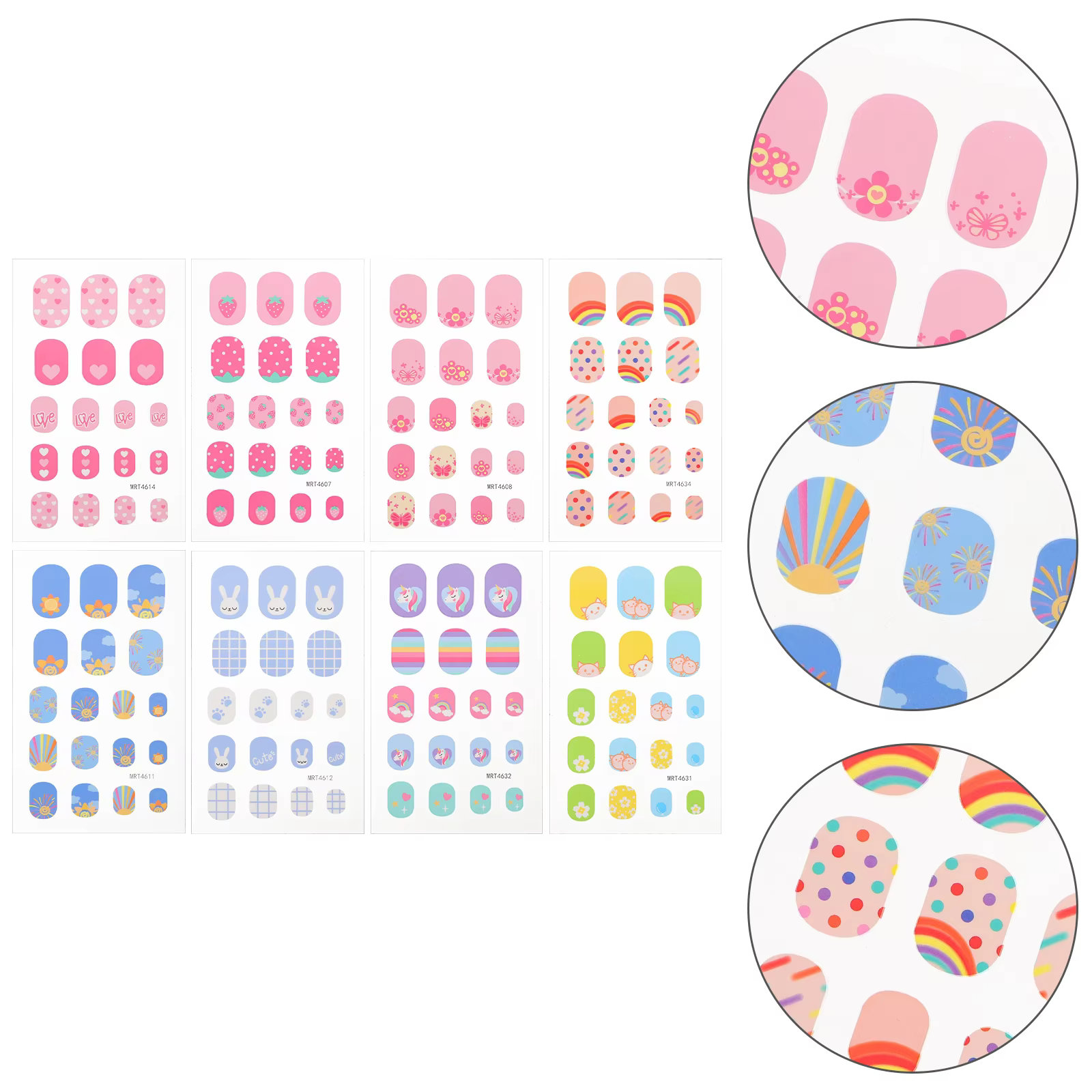 Autocollants pour ongles imperméables pour enfants