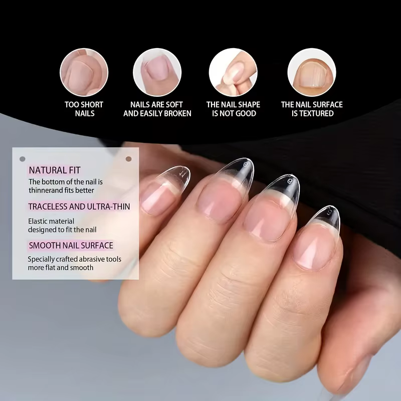 Capsules pour faux ongles, couverture complète, Gel doux, diverses formes et Styles pour Extension d'ongles professionnelle, bricolage, 120 pièces