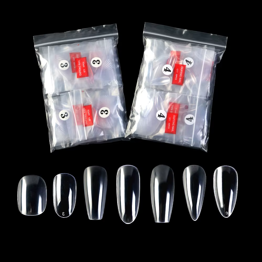 500 pcs/pack pratique faux ongles taille unique 3 4 5 6 clair couleur naturelle