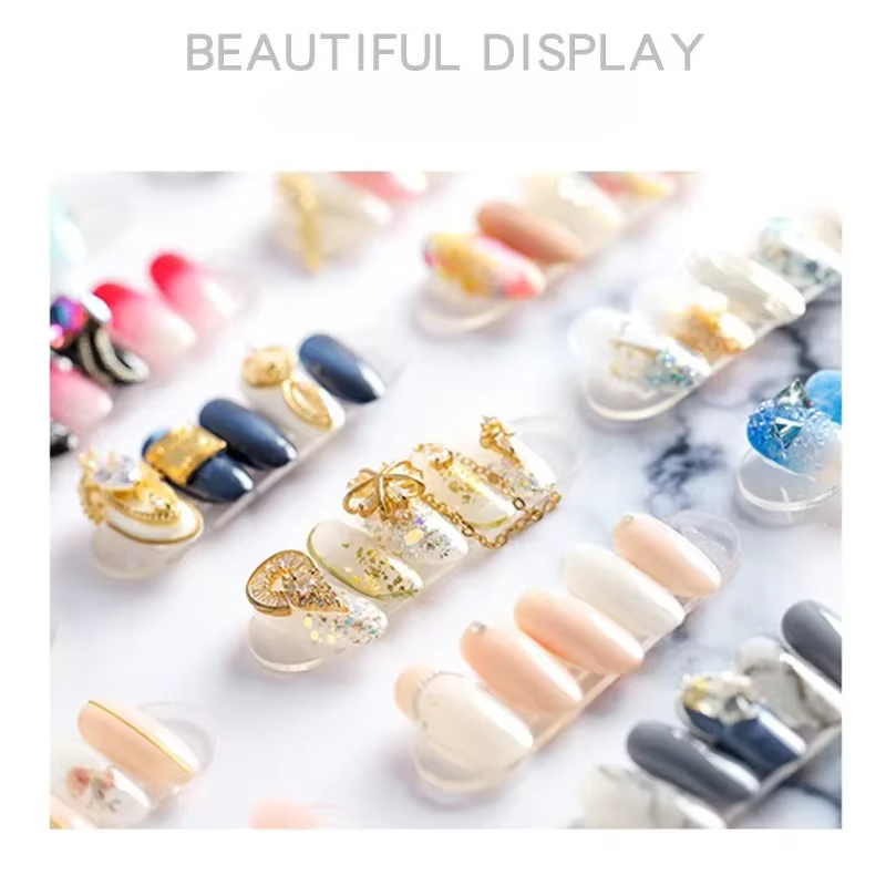 Bande d'affichage en acrylique transparent pour ongles
