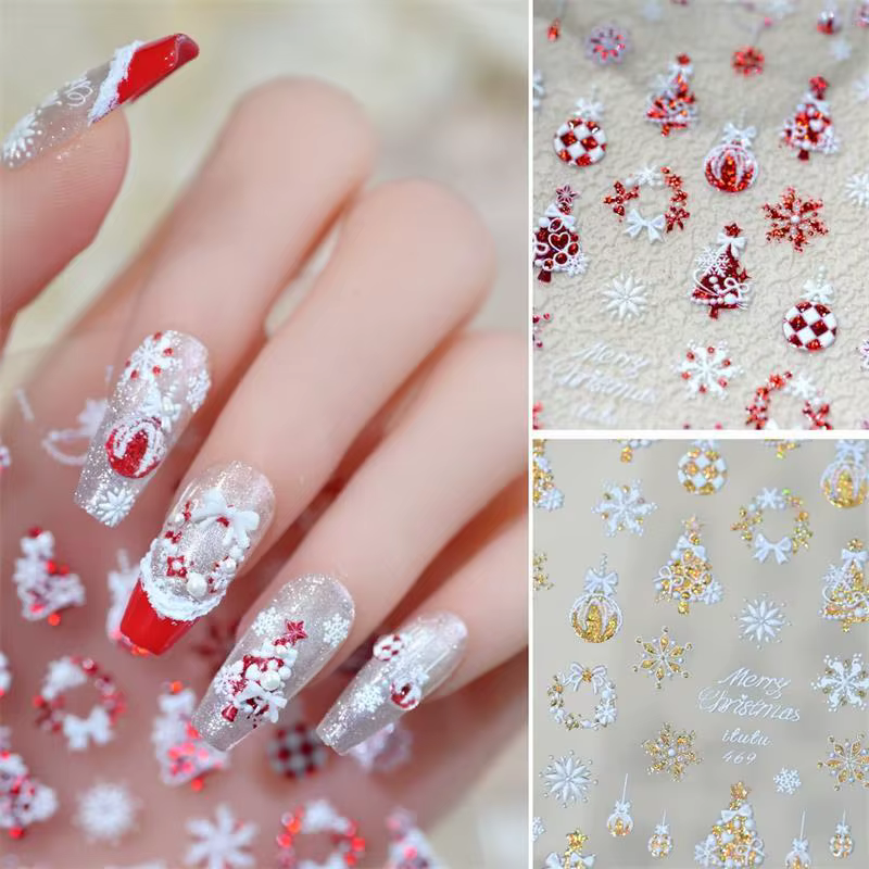 Ruban de noël doux, flocon de neige vif