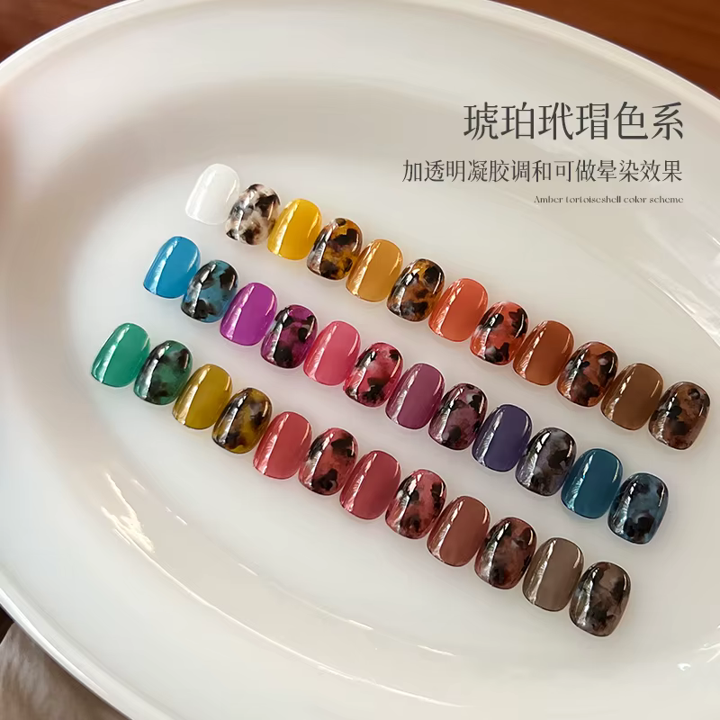 NAIL & YOLLY 18 couleurs 3D peint solide Gel paillettes UV Gel vernis Palette ongles crème Art Semi Permanent tremper