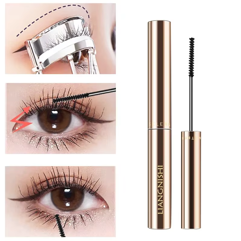 Mascara mat en Fiber de soie, brosse Ultra-fine, allonge les cils, imperméable, séchage rapide, marron, noir, bouclé, cosmétique