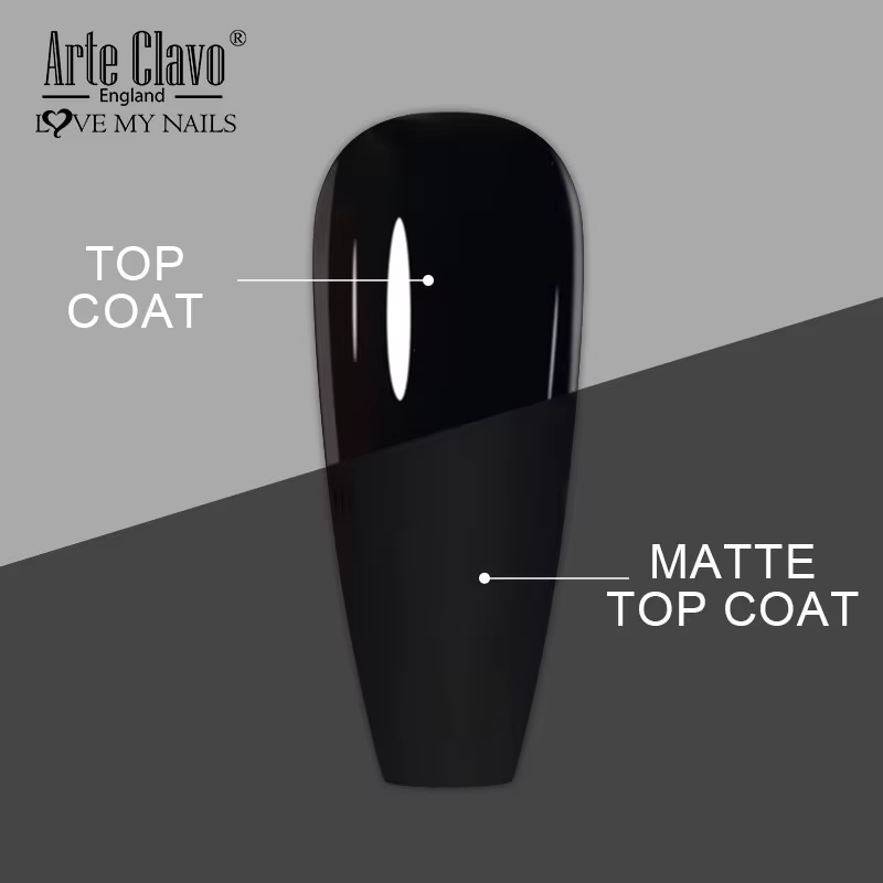 Arte Clavo Top Gel Polish 15ml Vernis Semi Permanent Fonction Gel Base Super Top Coat Transparent Gel Ongles Soak Off Gel