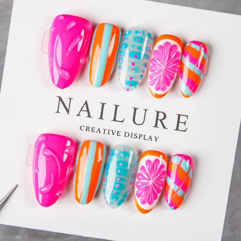 Faux ongles à presser moyens