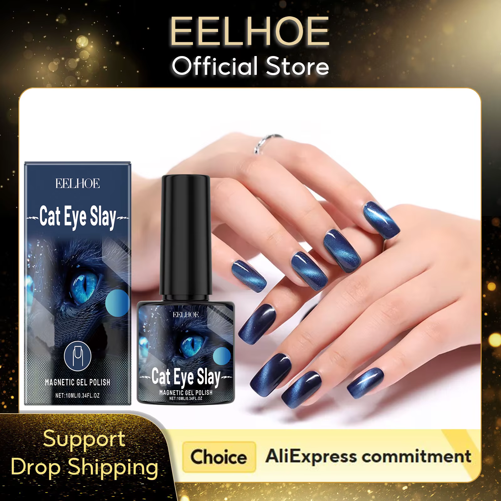 EELBathroom E-Verhéritage à œil de chat bleu noir