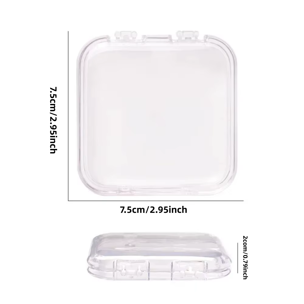 Boîtes à ongles vides pour l'emballage, boîte de forme carrée, vente en gros de pointes d'ongles, étui d'emballage à pression pour petites entreprises, 10 pièces