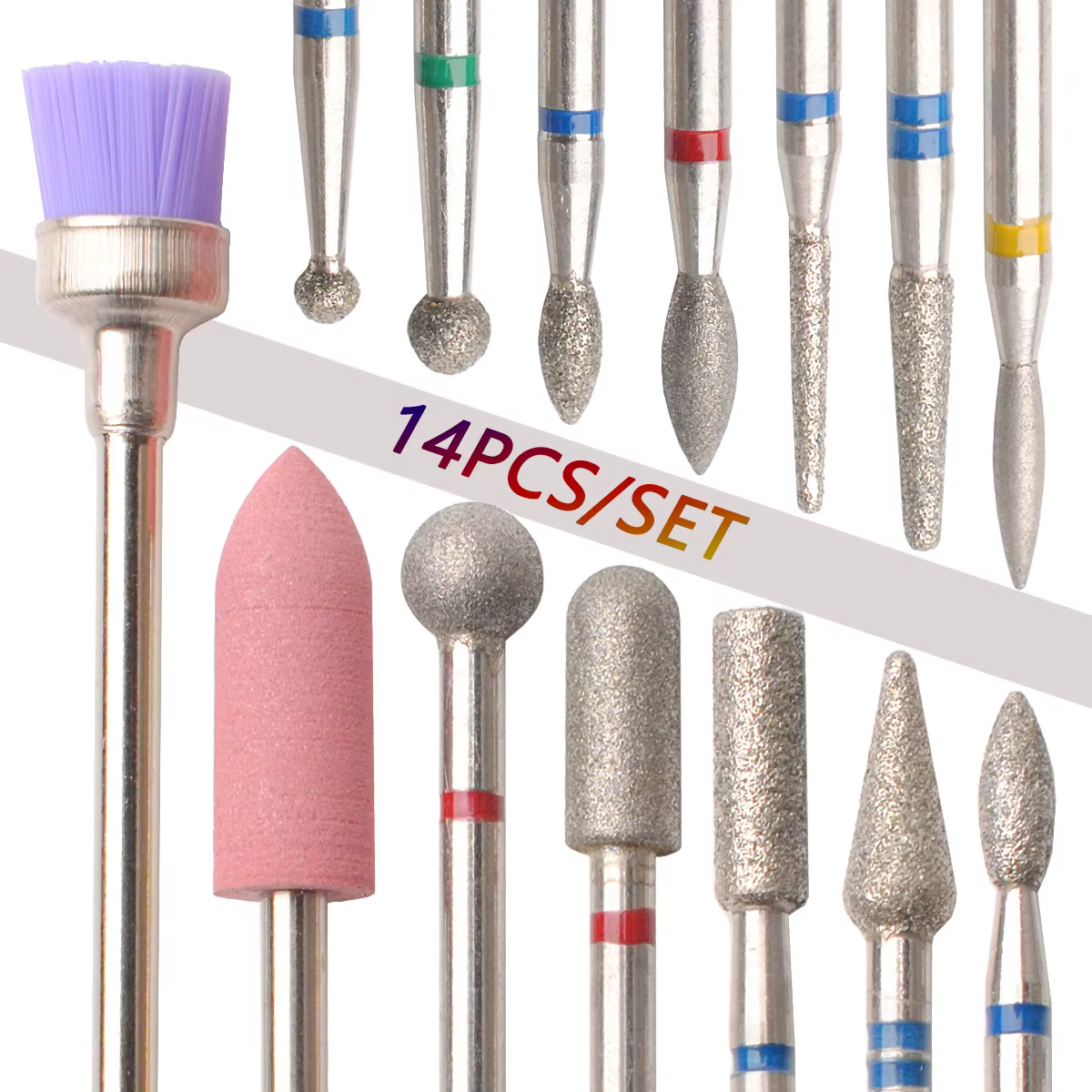 14 pièces/ensemble perceuse à ongles Machine peu
