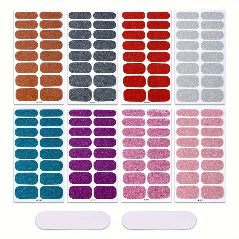 Autocollants pour ongles en Gel auto-adhésif rose