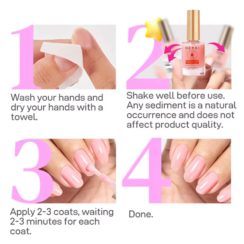 Durcisseur de vernis à ongles rose naturel