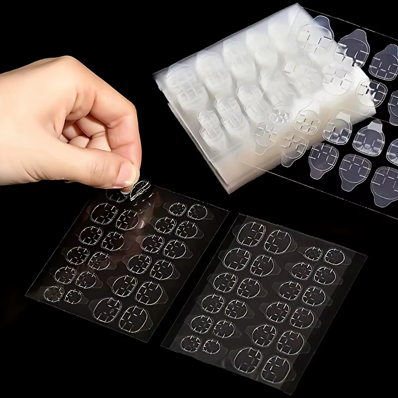 5 バ bricolage Double face autocollants gelée transparente colle à ongles faux
