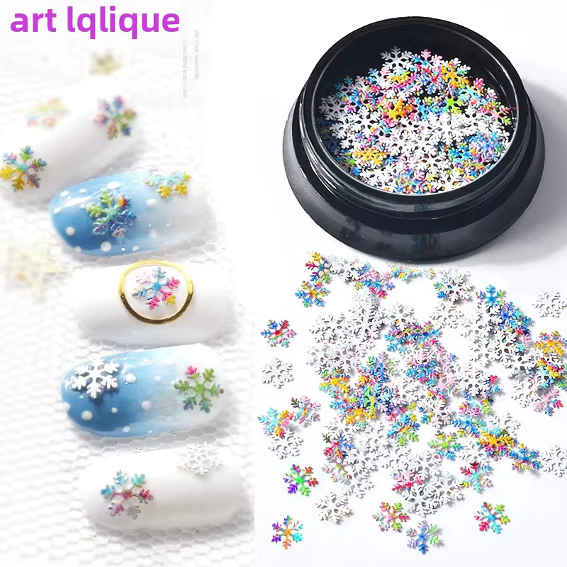 Paillettes 3D flocon de neige pour Nail Art